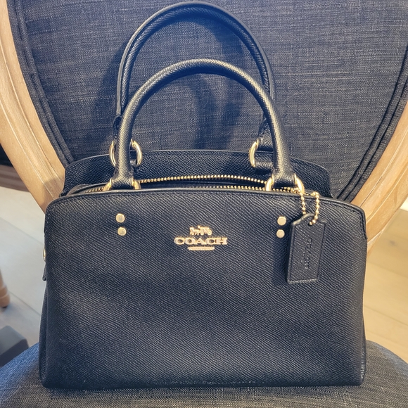 Coach Black Leather Handbag - Picture 1 of 5